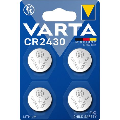 Varta Pila de botón CR2430 de litio, 3 V, 4 unidades