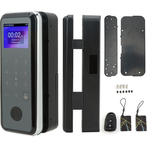 Verrou intelligent à empreinte digitale 2,4 pouces, entrée sans clé par code et télécommande, contrôle d'accès pour porte compatible Tuya (1/5)
