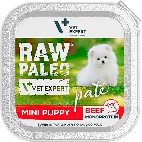Paté paleo crudo Mini Puppy di manzo 150g (1/2)