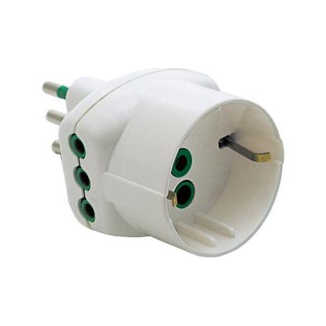 Adattatore 2Prese+Schuko 10A 87210 (1/2)
