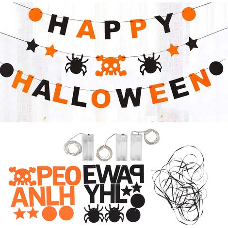 Dekorative Halloween-Girlande aus Kupferdraht, LED-Lichterkette, Dekorationszubehör für Einkaufszentren, dekorative LED-Lichterkette. (1/5)