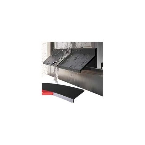 Bande de joint météo en caoutchouc pour gouttière de porte, déflecteur de pluie autocollant extérieur pour fenêtre, bande de protection contre l'eau résistante aux intempéries pour rebord de fenêtre (1/5)