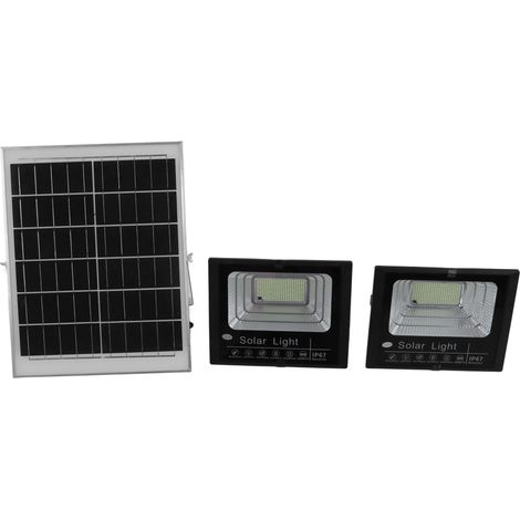 Lampe Solaire Extérieur 12W 6V Étanche IP67 avec Télécommande, Éclairage Jardin Minuterie, Panneau Photovoltaïque Autonome (1/5)