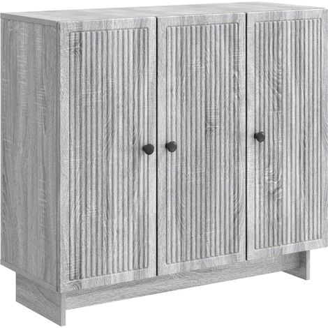 vidaXL  Sideboard  Grey Sonoma 89 x 34.5 x 80 cm Engineered Wood