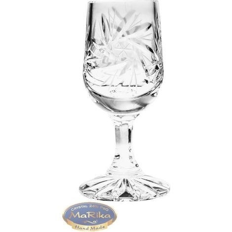 Kristall-Wodkagläser 25 ml mit Mahlwerk-Muster – 6er-Set, Hersteller: MaRika Crystal (1/4)