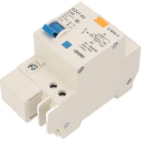 Miniature Circuit Breaker Portable Overload Circuit Protection Switch 40A 230V 400V DIN Rail Mounted Circuit Breaker 6000A