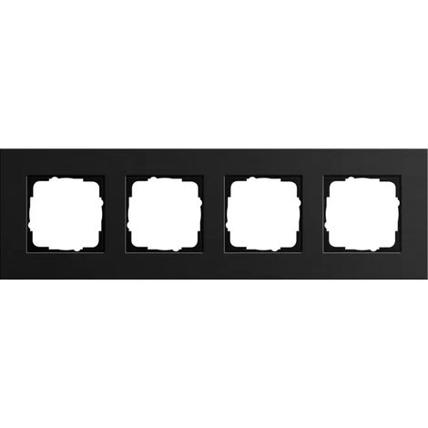 Gira Abdeckrahmen 4-fach aluminium schwarz 0214126 (1/2)