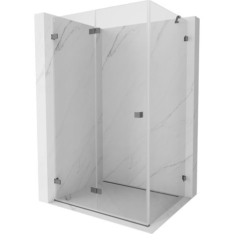 Mexen Lunar-F faltbare Duschkabine links 95 x 90 cm, transparent, Gun Metal - 836-095-090-95-00-L (1/5)