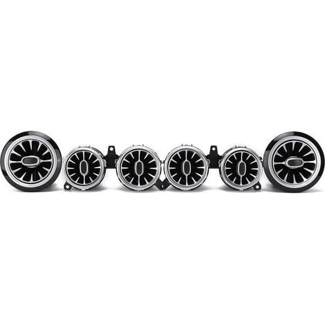 Pieces 64 Colors LED Turbine Vent Ambient Light Kit Front Replacement for E-Class W213 C238 2017-2021 Plug Play ABS PC Matte Chrome (1/5)