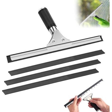 Fensterabzieher – 30 cm – Silikon-Wasserabzieher – 3-Blatt-Gummischeibenwischer – Fensterreiniger (1/5)