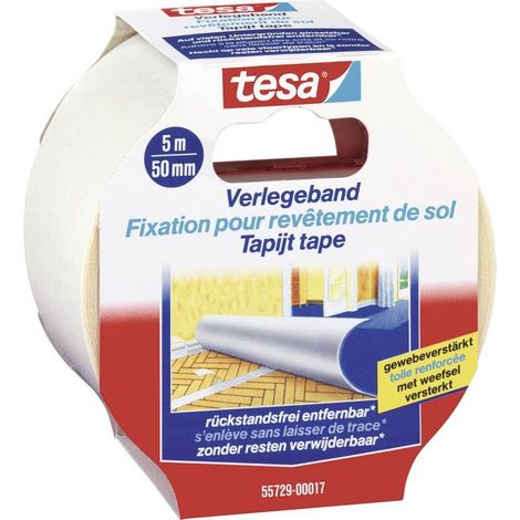 Tesa 55729 Cinta adhesiva de doble cara transparente 50 mm x 5 m