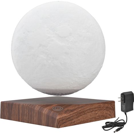 Lampe Lune Lévitation Magnétique LED 3D Flottante avec 3 Modes de Couleur, 100‑240V Prise US (1/5)