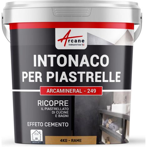 Intonaco per piastrelle del bagno e cucina, su pavimento e pareti - ARCAMINERAL - 4 kg (circa 2,6 m²) Rame - ARCANE INDUSTRIES