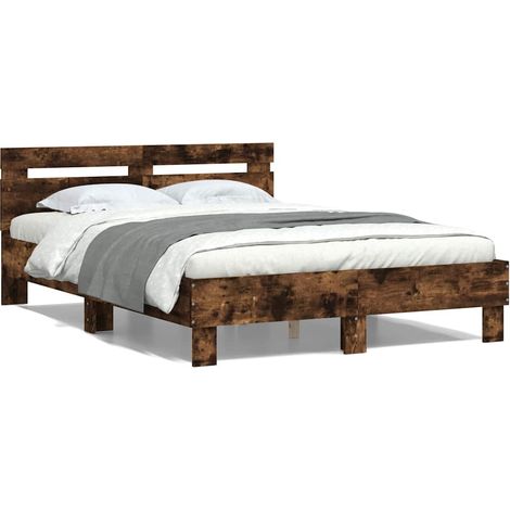 Maison Exclusive - Cama con cabecero madera de ingeniería roble a (1/5)