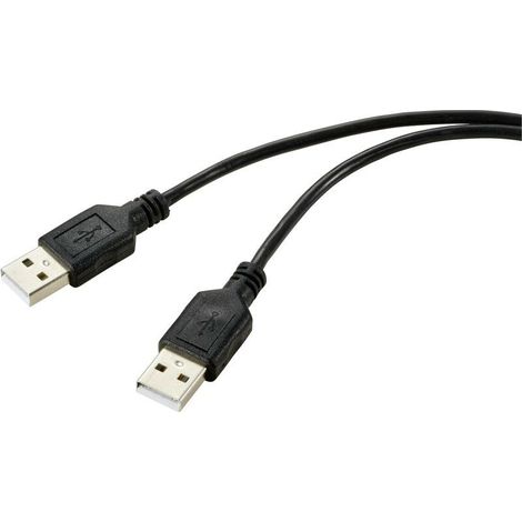 Online Store Câble USB USB 2.0 USB-A mâle, USB-A mâle 1.00 m noir gaine en PVC RF-5771508 C634312 (1/3)