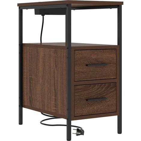 Maison Exclusive - Nachttisch Braun Eichen-Optik 30 x 48 x 61 cm