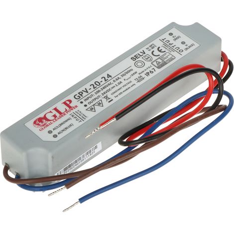 Alimentatore switching ermetico IP67 GPV-20 DC 24V 1A