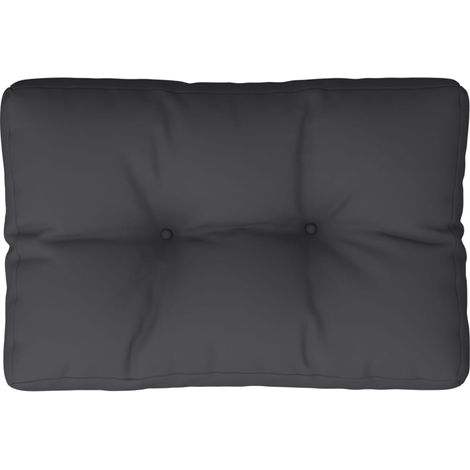 Coussin de palette noir 50x40x12 cm tissu (1/5)