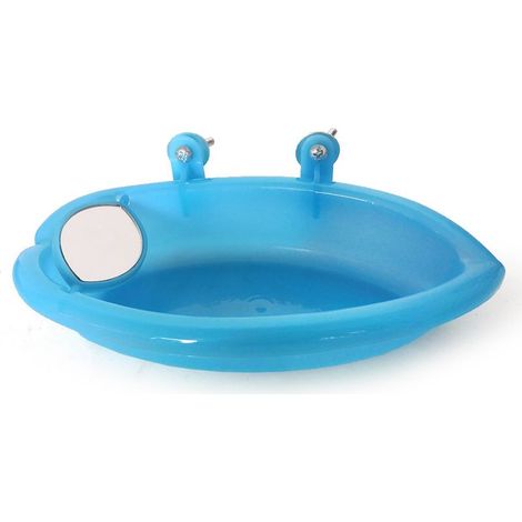 Petite baignoire perroquet jouet miroir baignoire avec miroir adapté à l'oiseau pivoine peau de tigre peut être fixé(miroir double) (1/4)