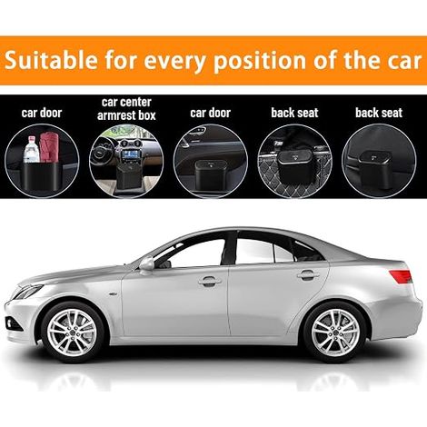 Car Trash Can Organizer Car Accessories Capacity 1.4L (1/4)
