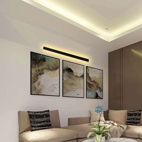 V-TAC VT-1176 LED lineare Wandleuchte rechteckige Applikation modernes Design 16W 101cm anthrazitfarbener Körper Licht 4000K IP65 - 10435 (1/5)