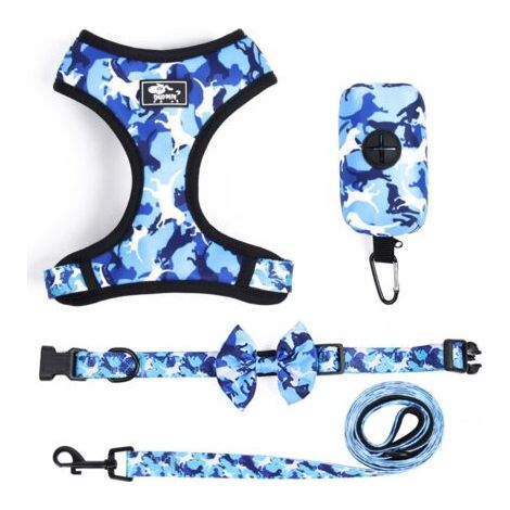 Pair - Lot de 4 accessoires pour chien, M, bleu (1/5)