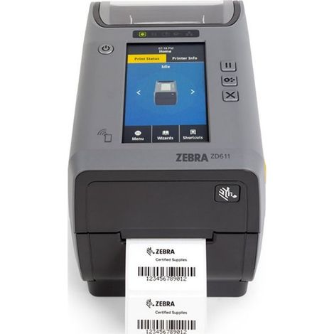 Impresora de etiquetas Zebra ZD611, transferencia térmica, 203 x 203 ppp, 203 mm/s, inalámbrica y con cable, Ethernet, Bluetooth (1/4)