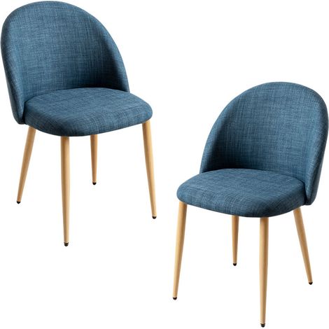 Packs Sillas Comedor - Pack 2 Sillas Vint Tela - Azul marino