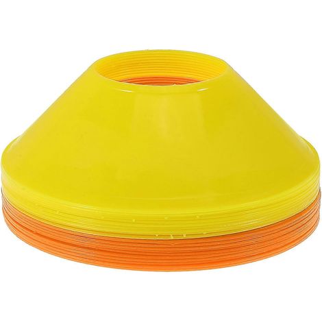 Cônes de sport, mini-cônes pour l'entraînement de football, lot de 100 pièces pour exercices - Souples, résistants, sûrs et portables (1/5)