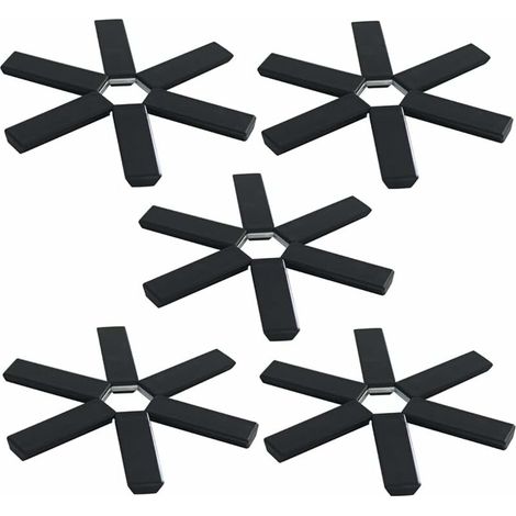 Sous Plat 5 Pièces Tapis de Table en Silicone Dessous de Verre Silicone de Antidérapant Tapis Silicone Cuisine pour Plats Dessous de Cuisine pour Cuisine Pot, Plats, Assiettes (1/5)