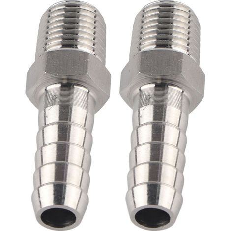 raccords rapides de tuyauterie en acier inoxydable BSPT mâle 1/4 po (BSPT 1/4-10 mm) (1/5)
