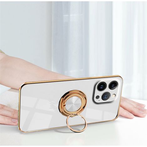Custodia per iPhone 14 Pro Max, Electro Ring, bianca (1/4)