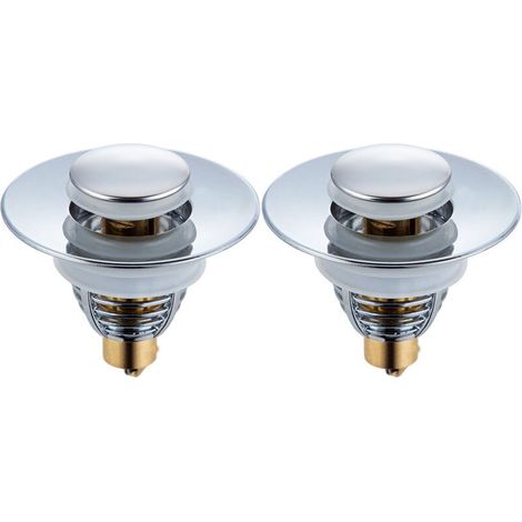2 pack Bonde Lavabo Universel, Bouchon de Lavabo Pop-Up pour Baignoire, Cuisine, lavabo (Orifice de vidange 32-42mm) (1/4)