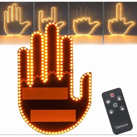 Lumières gestuelles LED compatibles avec les vitres de voiture, signaux tactiles télécommandés compatibles avec la sécurité routière et le divertissement (1/3)