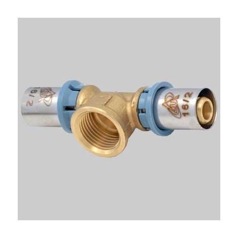 Raccordo Tee Femmina A Pressare "Deltapress" Unidelta 20 X 3/4" X 20