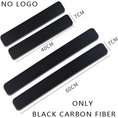 (Carbone noir) 4 protections de seuil de porte de voiture,autocollants de protection pour pédale d'entrée de porte,accessoires pour Opel Vectra A B C (1/3)