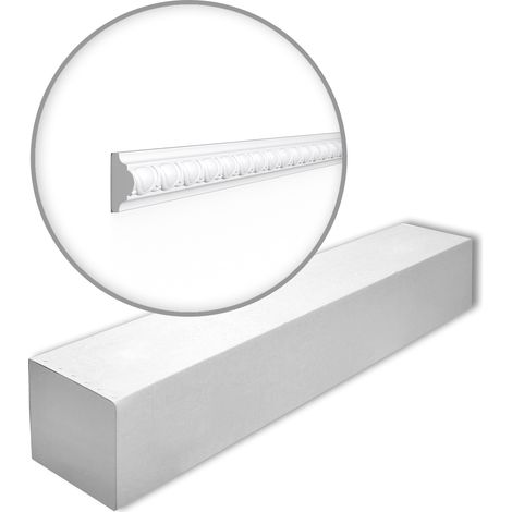 NMC WO1-box WALLSTYL Noel Marquet 1 Karton SET mit 49 Wand- und Friesleisten Stuckleisten Zeitlos / Klassisch weiß 98 m