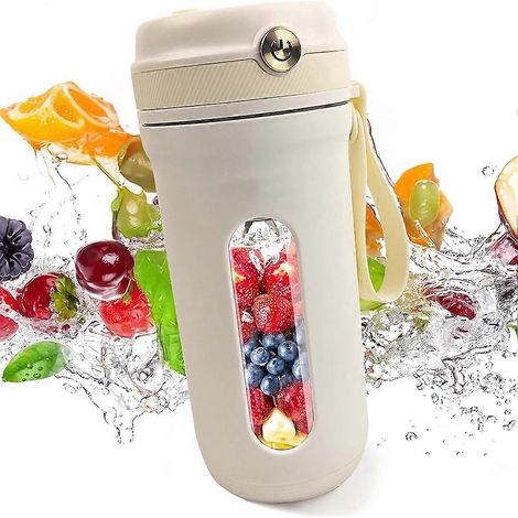 mixeur 350ml rechargeable USB mini extracteur tasse avec type C upgraded motor personal smoothie fabricant pour travel (1/5)