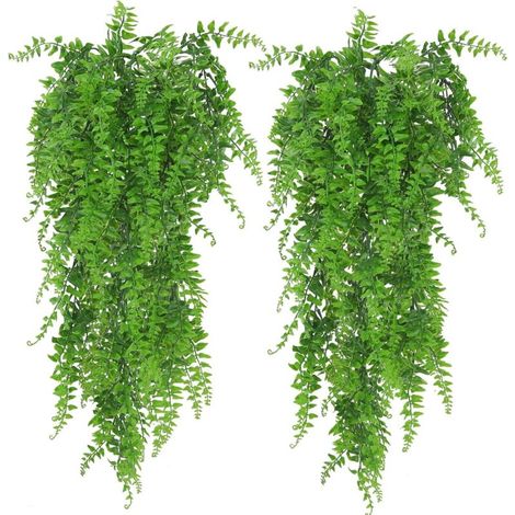 2er-Pack künstliche Hängepflanzen, künstliche Efeublätter zur Dekoration im Innen- und Außenbereich, grüne Deko-Ranken für Wohnzimmer & Garten / Schlafzimmer / Landhaus-Ästhetik (1/4)