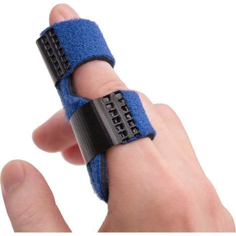 1 Attelle doigt, nylon néoprène aluminium, orthèse index majeur annulaire, soulagement douleur sport arthrite, usage jour nuit (1/5)