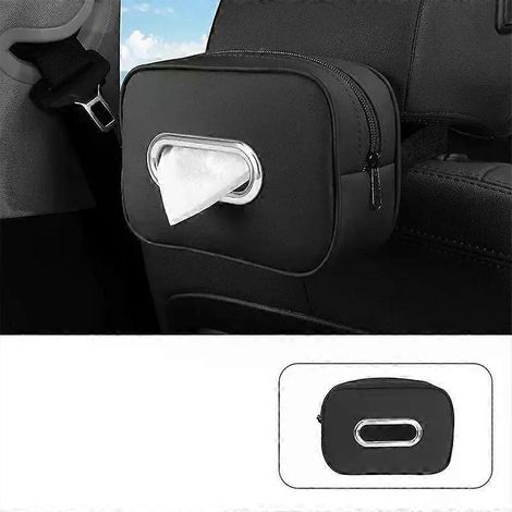 Auto-Taschentuchboxhalter aus Leder für Sonnenblende, Mittelkonsole, Armlehnenhalterung, universell passend, Reiseorganizer, einfache Montage (1/4)