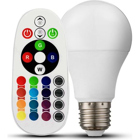 V-TAC VT-2007 Lampadina LED E27 6W A60 con Telecomando RGB RGB - 3000K (1/2)