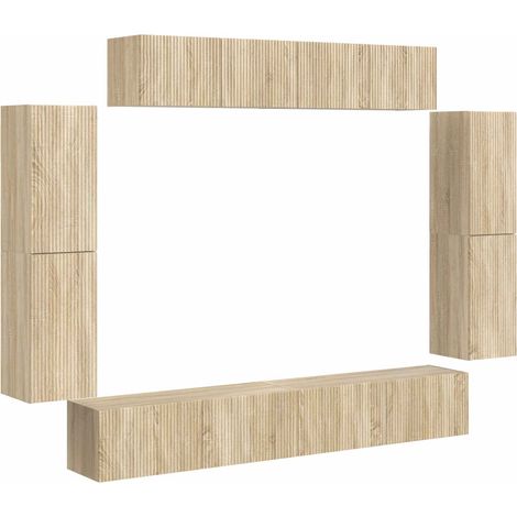 Maison Exclusive - Mobile TV 8 pcs Rovere Sonoma