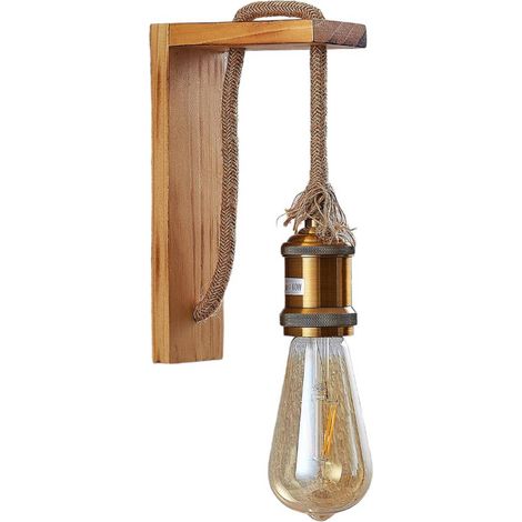Vägglampa, vägglampa inomhus "Helou" aus trä für vardagsrum / matsal von Lindby