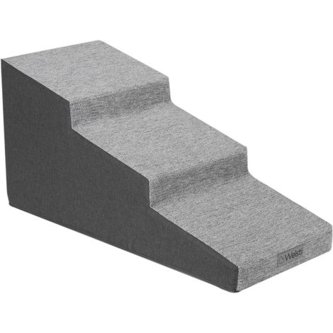 Escalier pour chien 40 cm – 3 marches inclinées – Matériaux imperméables et antidérapants – Conçu pour chiens âgés et en convalescence