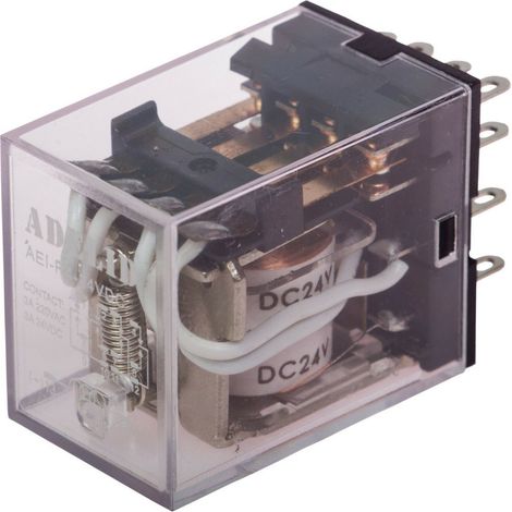 Relais Miniatur-Relais Finder 24V DC 5A 4 Wechsler 14 Pins für DIN-Schienenmontage