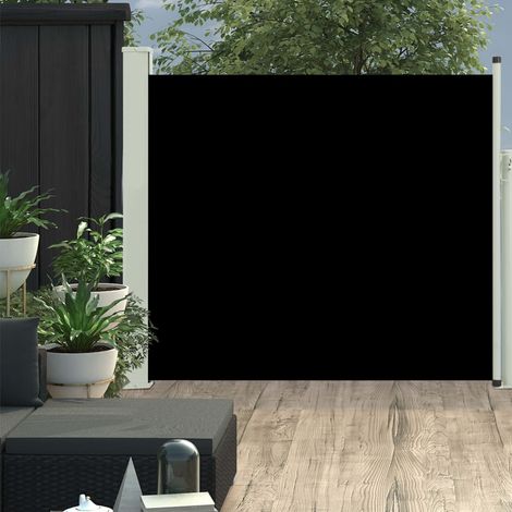 Auvent latéral Store Banne Solaire abri Marquise Brise-soleil rétractable de patio 100x300 cm Noir LKOWF69049 (1/5)