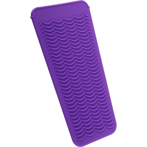 Pochette de rangement thermorésistante pour fer à lisser, anti-dérapante, idéale pour outils de coiffure et rasoir, couleur violet (1/5)
