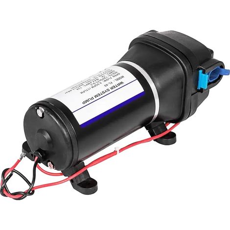Pompe à eau à diaphragme, débit de 17 L/min, auto-amorçante jusqu'à 2m, 12V CC, conception à 3 chambres, matériau thermoplastique durable (1/5)