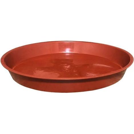 Set mit 10 Untersetzern für Pflanzen, Blumentöpfe und Pflanzgefäße für drinnen und draußen – 23 cm/Rot